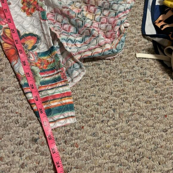 Becca by Rebecca Virtue Floral Crochet Lace Slit Wide Leg Swim Cover Size Small - Picture 10 of 10